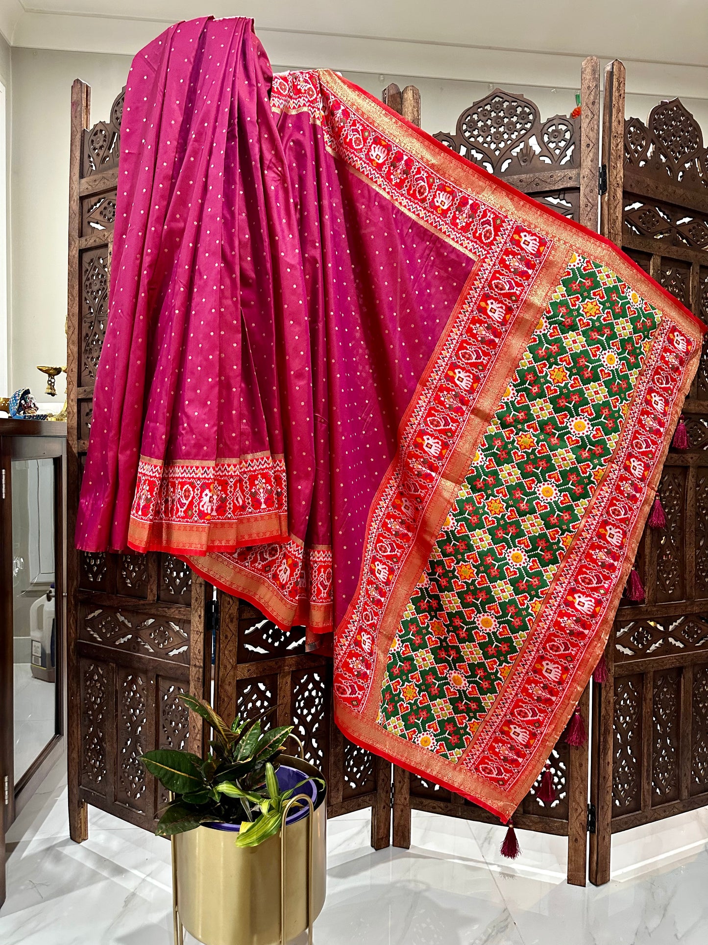 Patola Red Saree